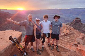 Grand Canyon Sunset Hiking Adventure Deep Below The South Rim