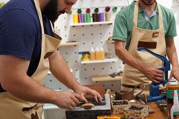 Cosmo Open Workshop in Batumi. Leather Wallet crafting Masterclas