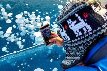 Ice Bubble Adventure on Abraham Lake