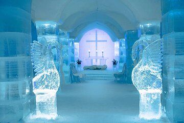 Igloo Ice Hotel and Snowshoeing on Arctic scenery from Alta