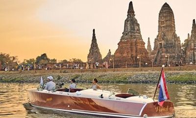 Ayutthaya Luxury Hacker Craft Boat Cruise Temple Sightseeing