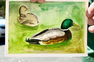 Duck Painting Activity Outdoors on the Docks in Annapolis