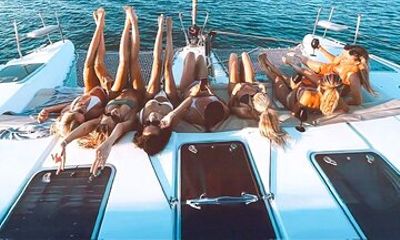 Athens Catamaran Half Day Semi Private Cruise Tour