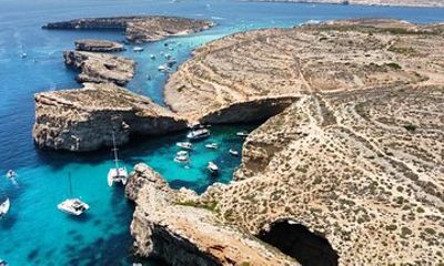 Comino Blue Lagoon, Crystal lagoon and Gozo with Sea Caves Cruise