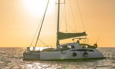 Santorini Nea Kameni Private Catamaran Sailboat Experience