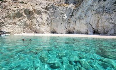 Boat trip in Corfu Paleokastritsa Limni beach,Kasteli,Sea Caves