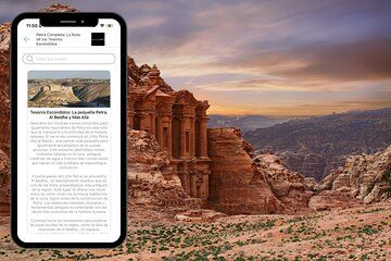 Route through Petra in Jordan