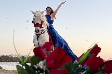 Photoshoot with flying dress in Essaouira