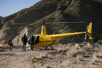 Helicopter flight over Dique Potrerillos