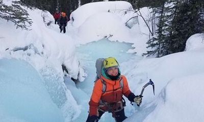 Frozen Waterfall Climbing Adventure in the Yukon