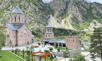 Dariali Monastery Gveleti Waterfall and Gergeti Tour from Kazbegi