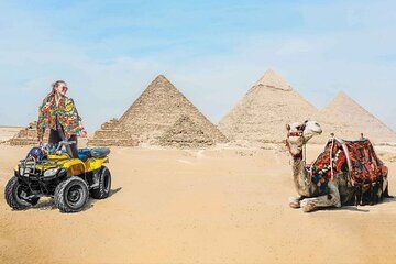 Explore Giza Pyramids with Camel, ATV, Dinner Cruise, & Shopping