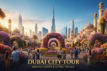 Dubai City Tour with Free Entry Miracle Garden and Global Village