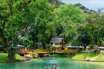 Vang Vieng:Zipline, Cave Tube, Trek,Longtail Boat, lagoon 1