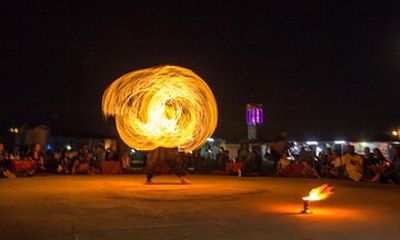 Magical Agafay Evening Fire Show Camel Quad Ride with Dinner