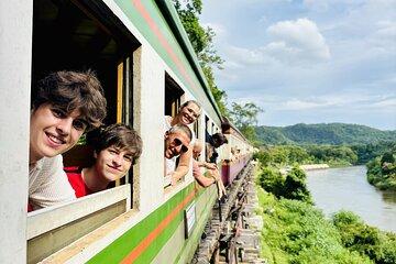 Kanchanaburi Erawan Waterfall and Death Railway Full Day Tour