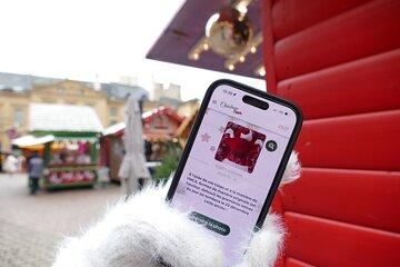 Unusual Track Game on Christmas Market in Freiburg