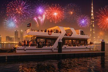 New Year Dinner Cruise Dubai 2025 with Burj Khalifa Fireworks