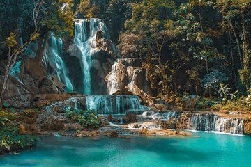 Luang Prabang to Pak Ou caves and Kuang Si falls Full-day