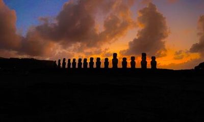 Sunrise in Ahu Tongariki The Moai Awakens