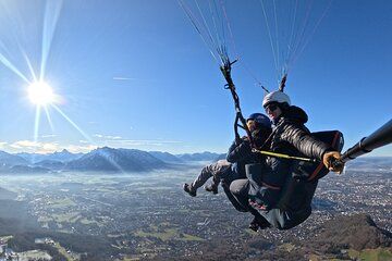 Tandem paragliding over Salzburg from Gaisberg