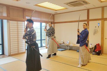 Tokyo Central Crossing, Samurai Sword Cutting and Kimono Photo