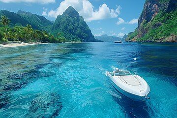 Private Land and Sea Speed Boat Tour to Soufriere