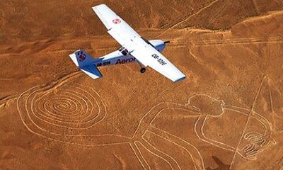 Panoramic Flight by Plane over the Nasca and Aqueduct Lines