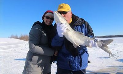 Traditional Indigenous Ice Fishing Experience on Great Slave Lake