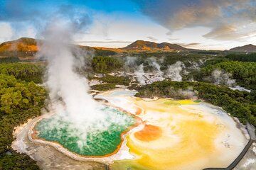 Rotorua Highlights Tour: WaiOTapu, Ziplining, Lunch from Auckland