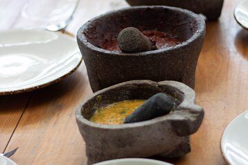 Salsa Making Class in a Mexican Market
