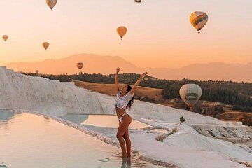 Pamukkale Hot Air Balloon with Certificates and Champagne
