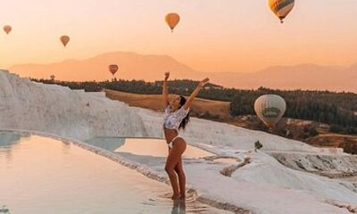 Pamukkale Hot Air Balloon with Certificates and Champagne