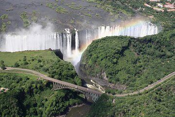 Zambezi Spectacular Helicopter Tour Falls Visit and Sunset Cruise