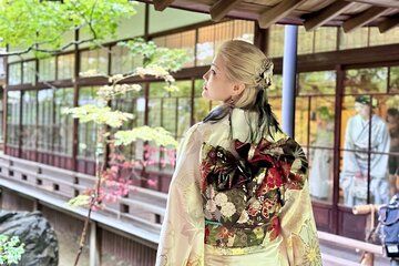 Eikando Temple Kyoto Kimono Rental with Hair Styling Experience
