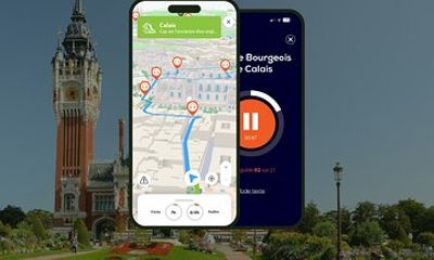 Calais Audio guided walking tour 2h15 and 24 audio comments