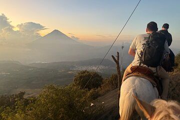 Epic Pacaya Volcano Horseback Sunset Tour w/ Pizza & Marshmallows