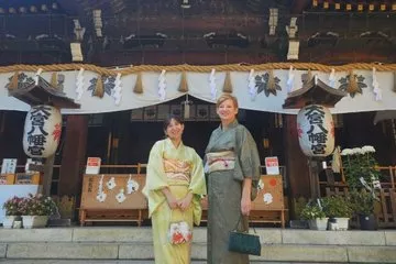 Kimono Dressing and Tea Ritual with Omiya Hachiman Shrine Walk