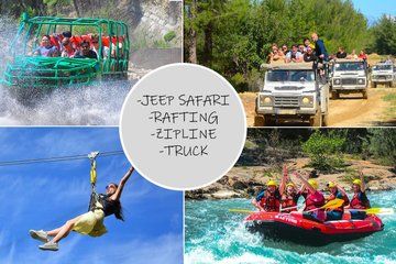 Antalya Jeep Safari Rafting Zipline and Monster Truck Adventure