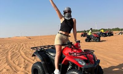 VIP dubai desert Safari with quad bike BBQ dinner Camel
