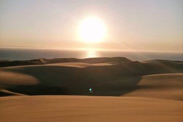 Sandwich Harbor Sunset with Dune Drive and Ocean Views