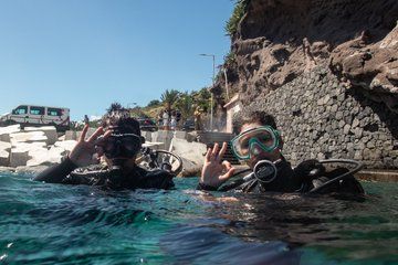Baptism of Coastal Dive in Madeira