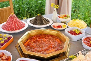Only in Spring Hotpot in Chengdu's Canola Fields
