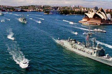 Navy Fleet Review Lunch Cruise on Sydney Harbour with Live Music