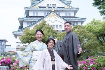 Kimono shooting at Osaka Castle and Stroll