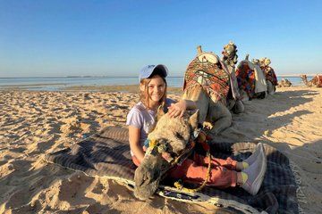 Camel riding on the beach or in the desert of Hurghada