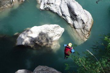 Canyoning in the turquoise waters of the Gorges du Verdon