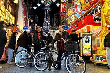 Osaka: LED E-Bike Neon Night Ride to Dotonbori, Namba & Shinsekai