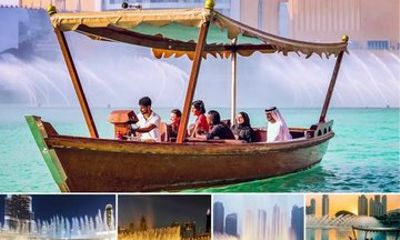 Dubai Mall Lake Ride at Dubai Fountain Show