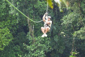 La Fortuna Zipline and Volcano Hike with Thermal River